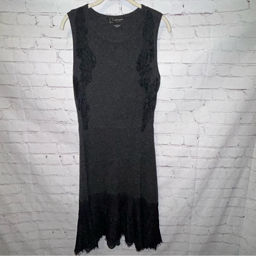 C by Bloomingdale's cashmere sweater dress with‎ lace detail size M